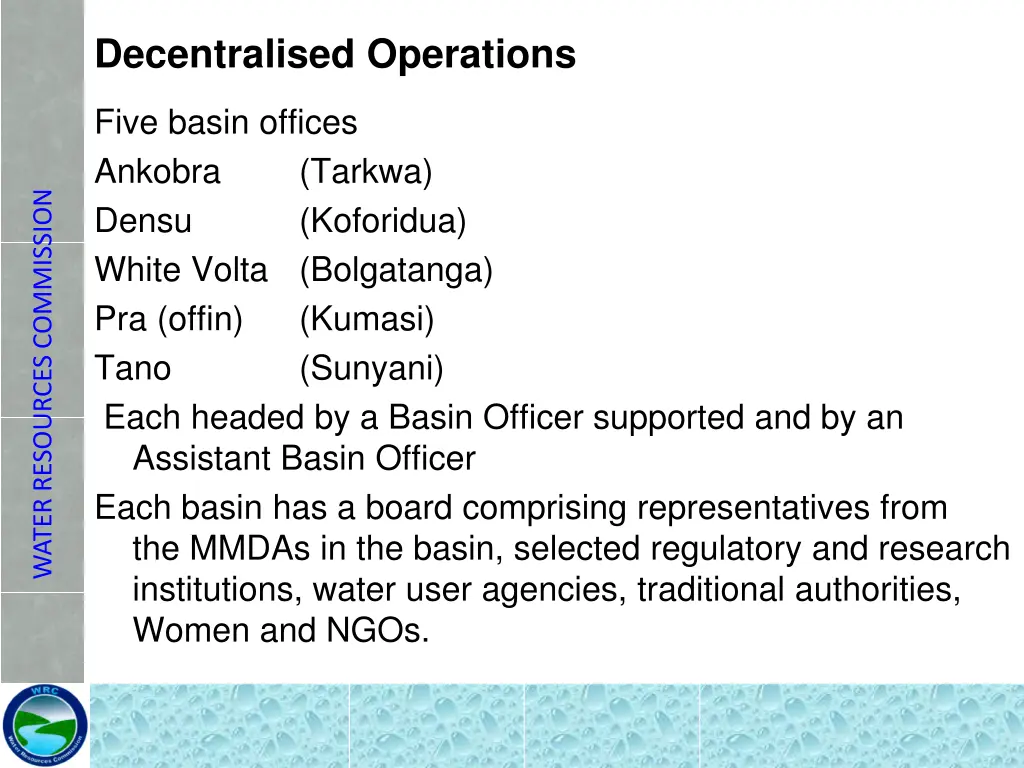 decentralised operations