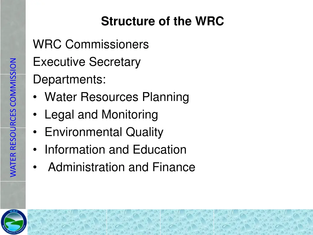 structure of the wrc