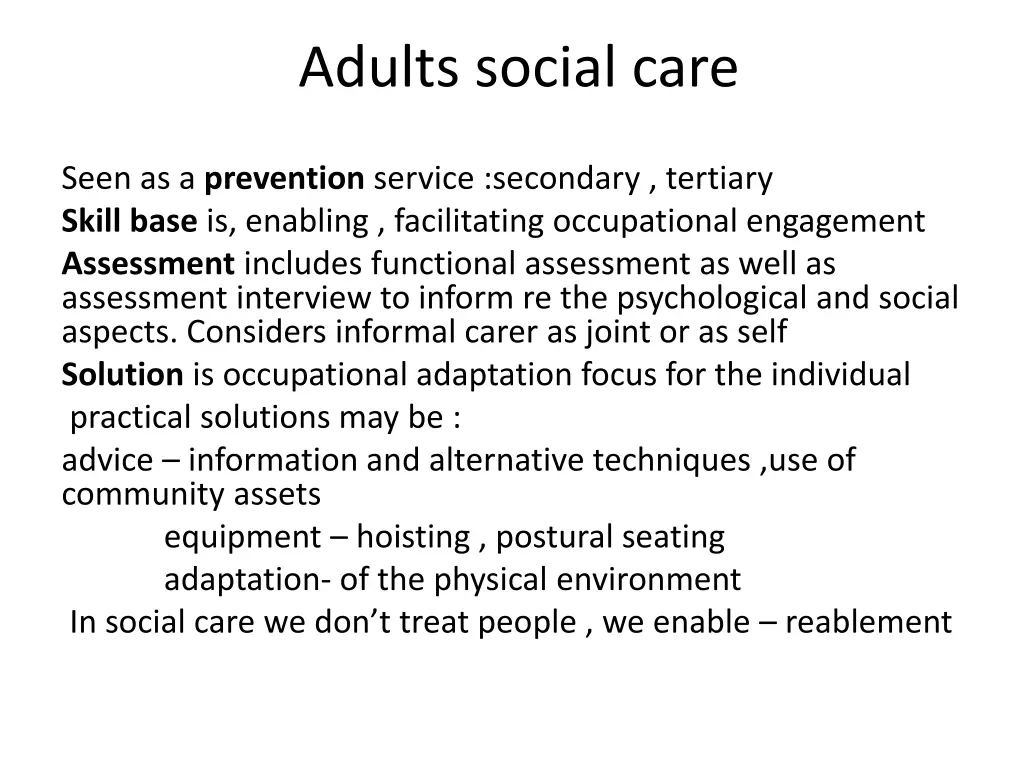 adults social care