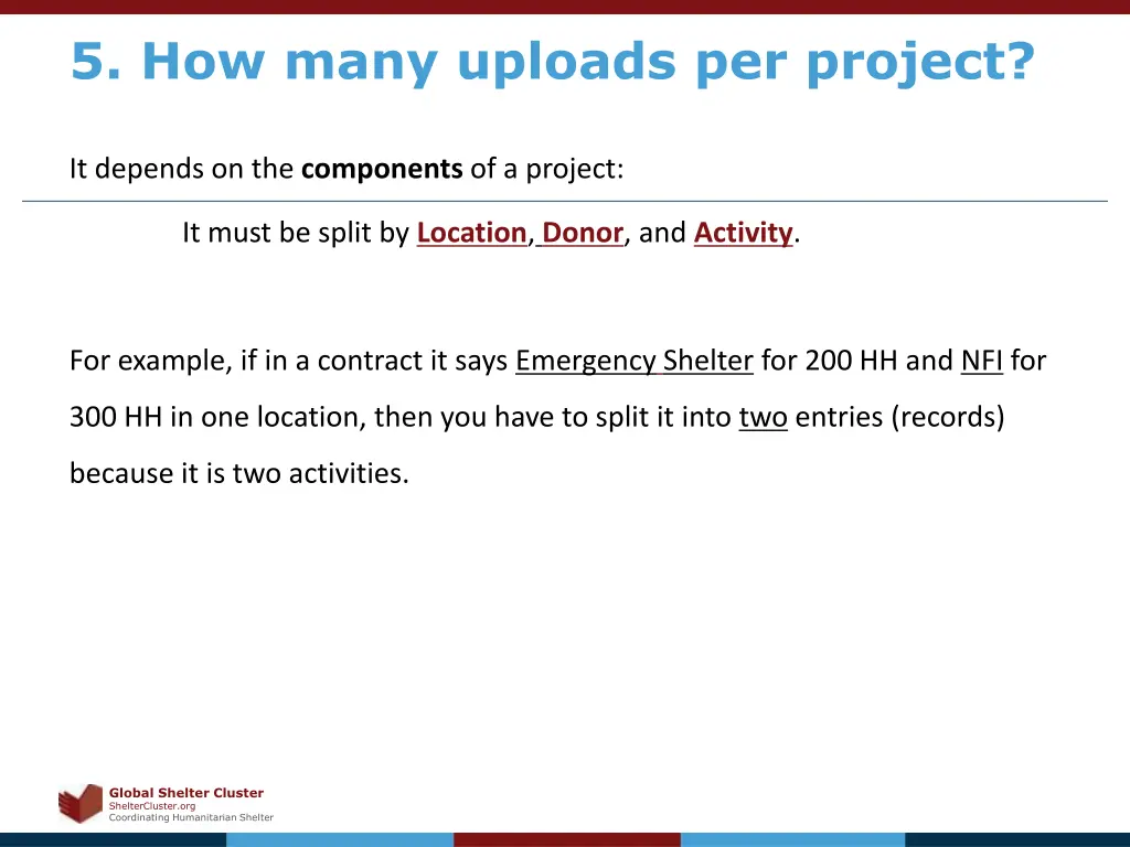 5 how many uploads per project