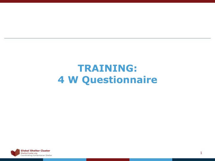 training 4 w questionnaire