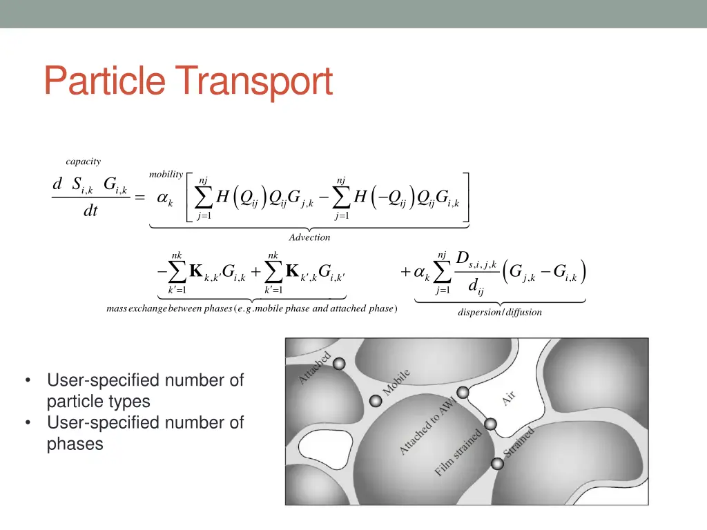 particle transport