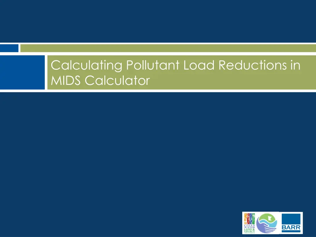 calculating pollutant load reductions in mids