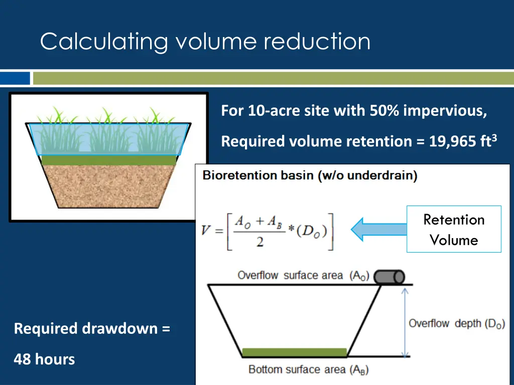 calculating volume reduction