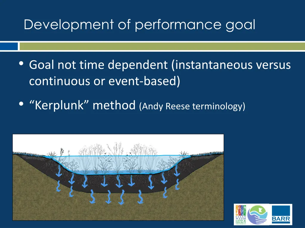 development of performance goal 1