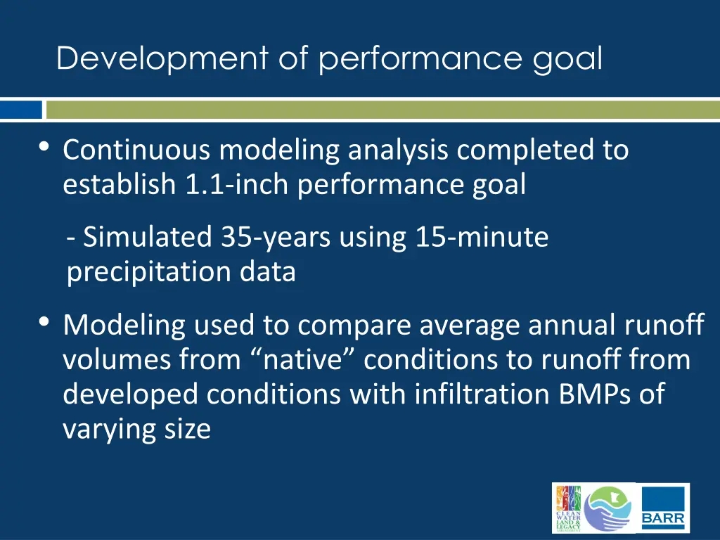 development of performance goal