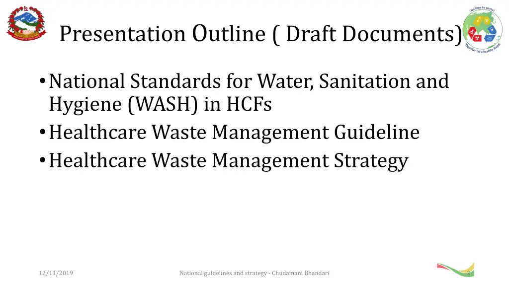 presentation o utline draft documents