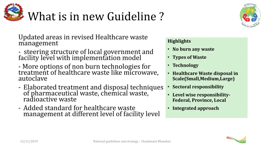 what is in new guideline