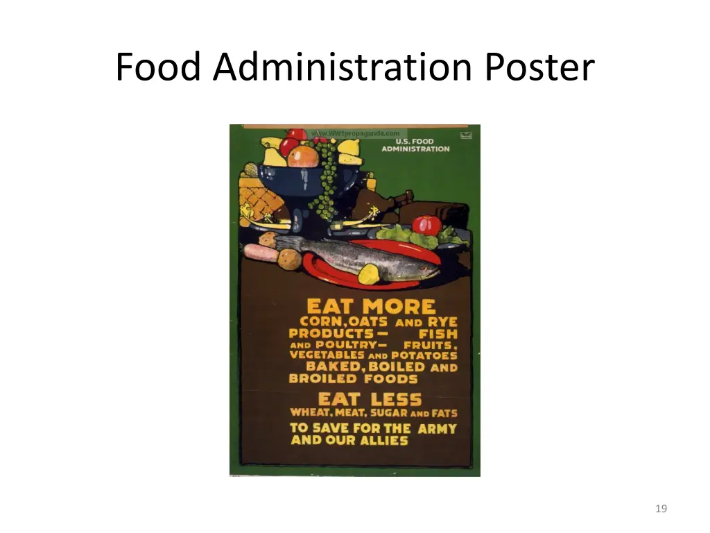 food administration poster