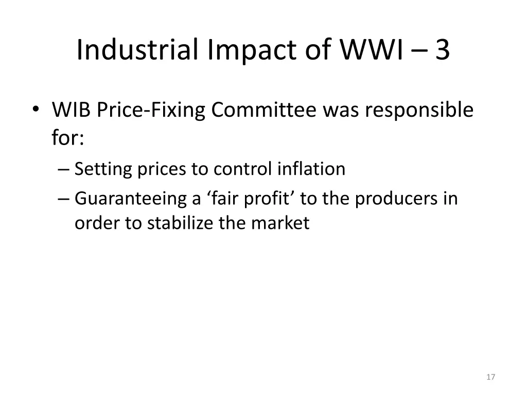 industrial impact of wwi 3