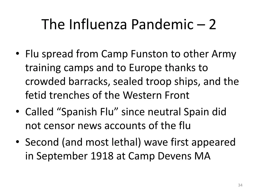 the influenza pandemic 2