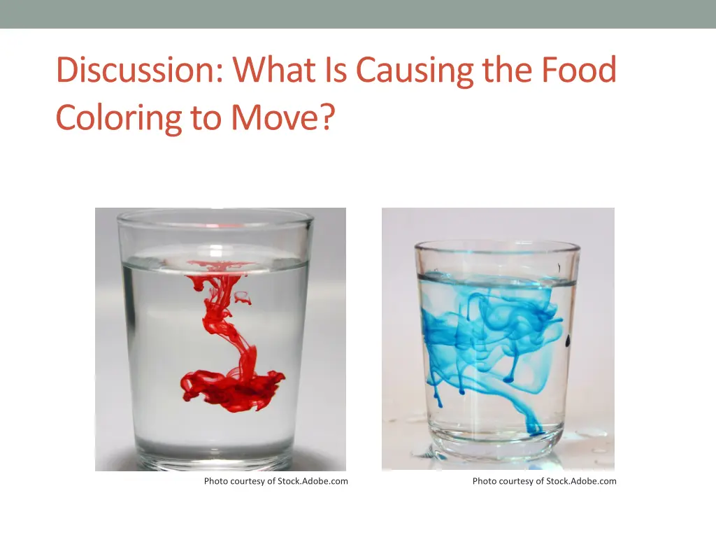 discussion what is causing the food coloring