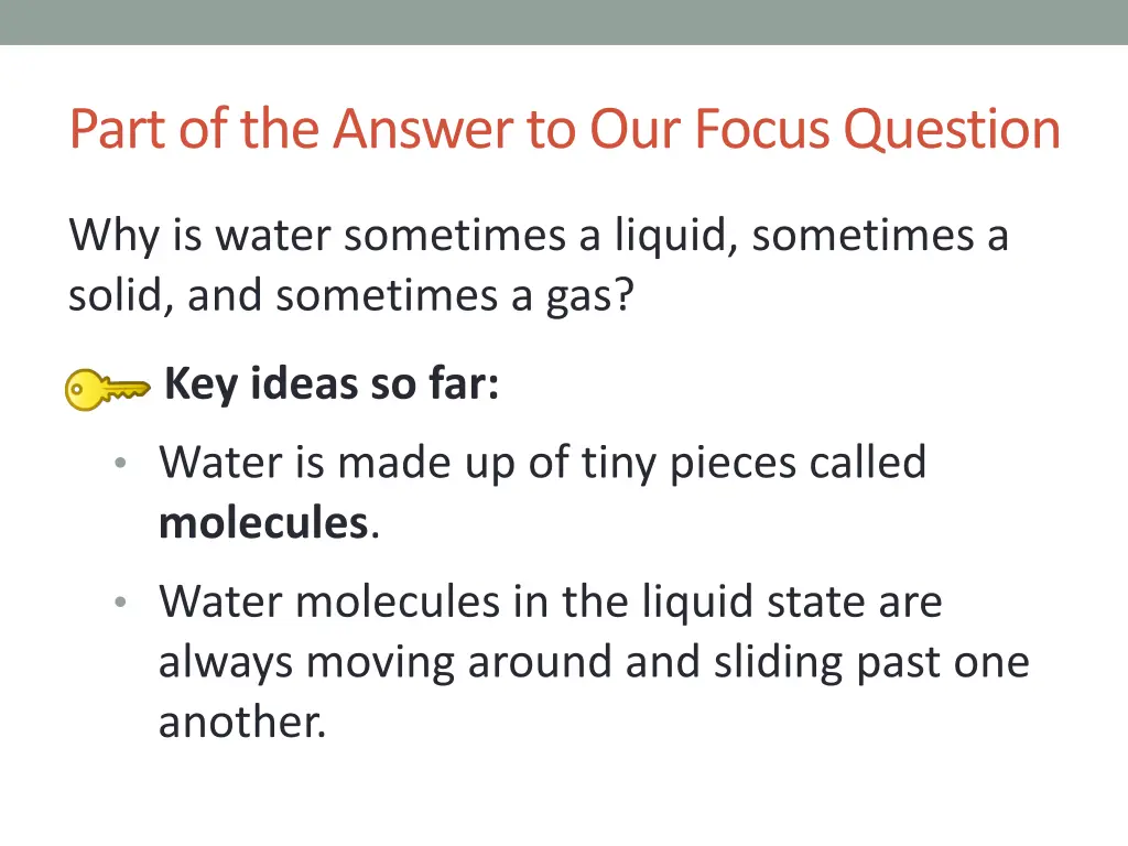 part of the answer to our focus question