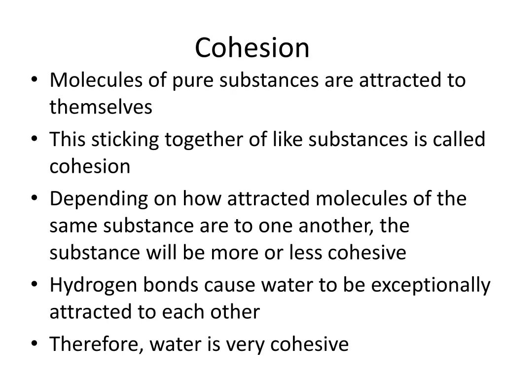 cohesion