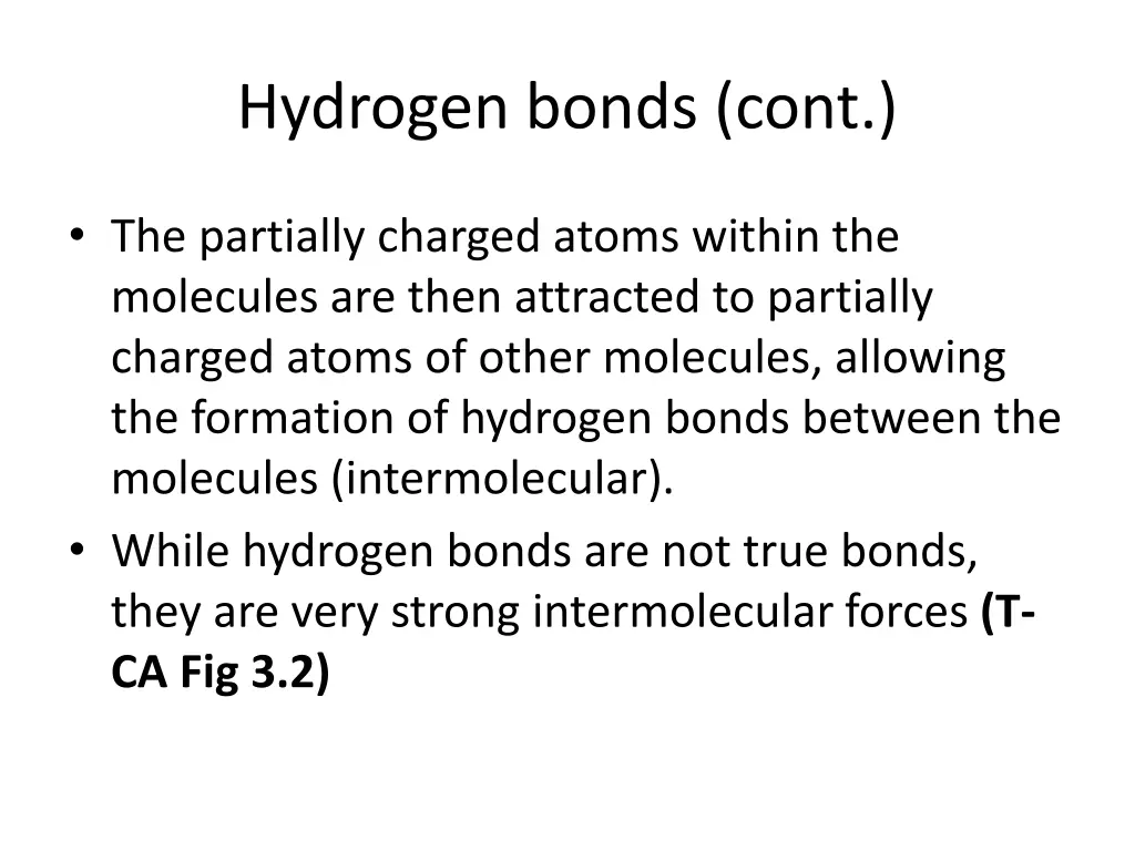 hydrogen bonds cont