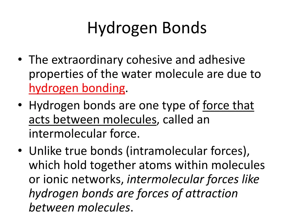 hydrogen bonds