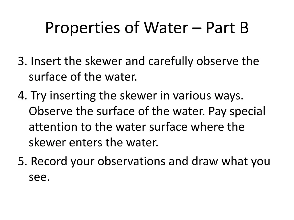 properties of water part b 1