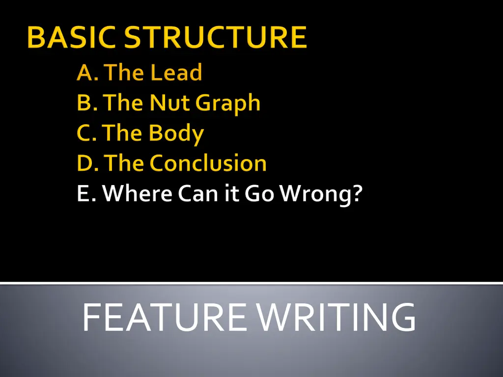 feature writing 5