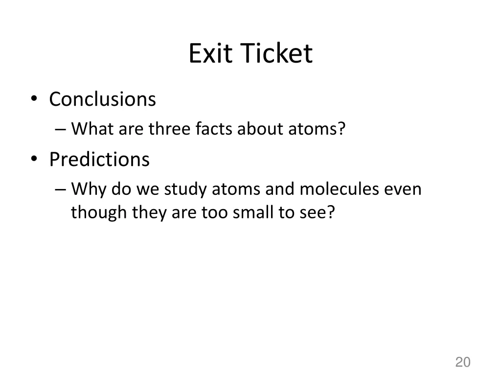 exit ticket