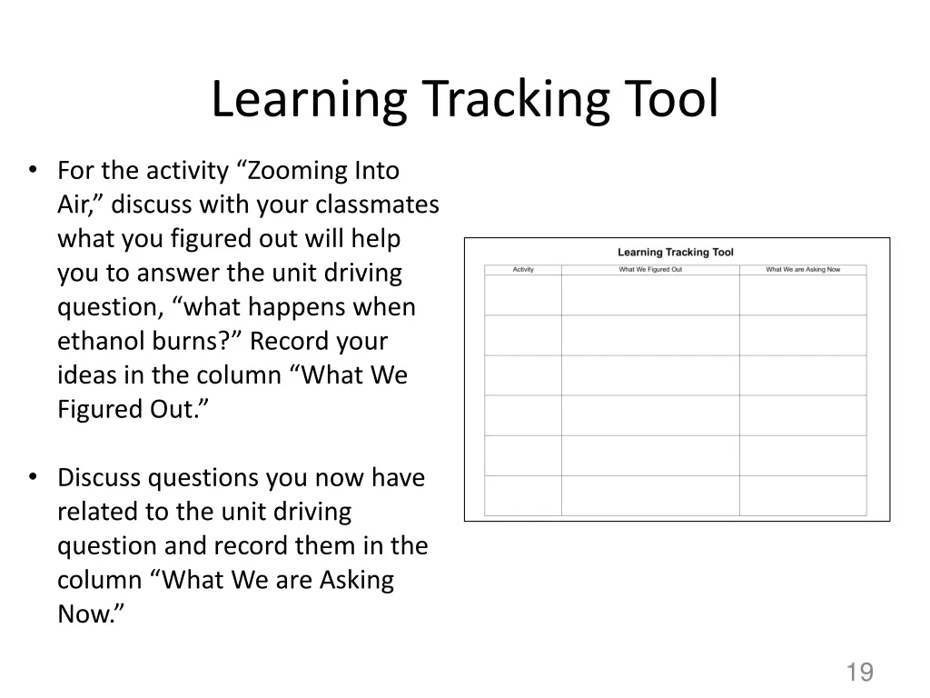 learning tracking tool