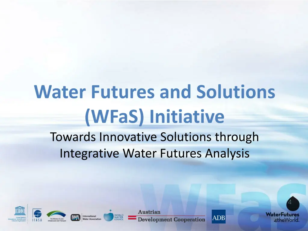 water futures and solutions wfas initiative