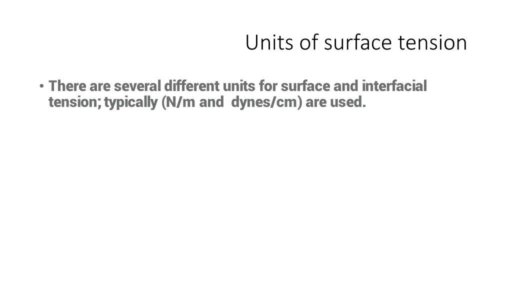 units of surface tension