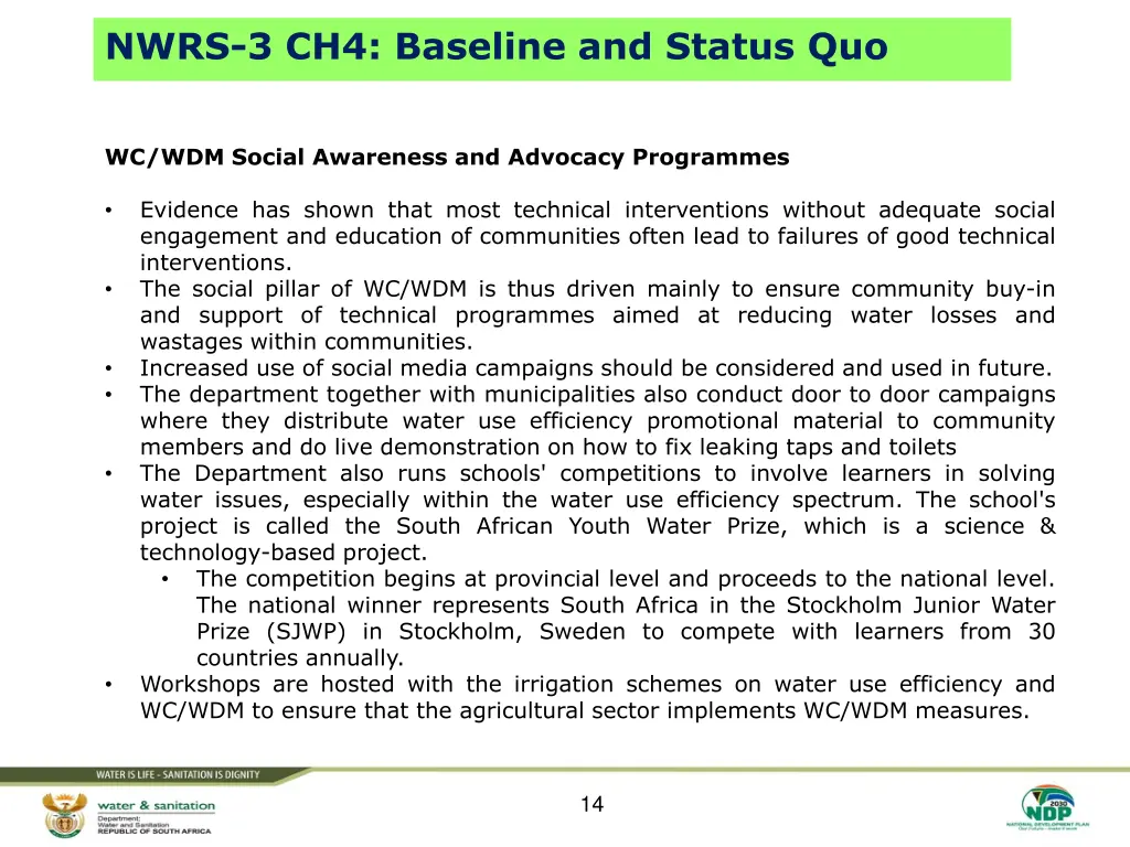 nwrs 3 ch4 baseline and status quo 7