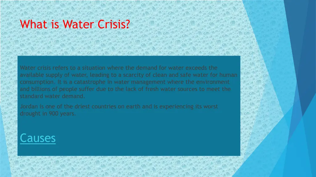 what is water crisis