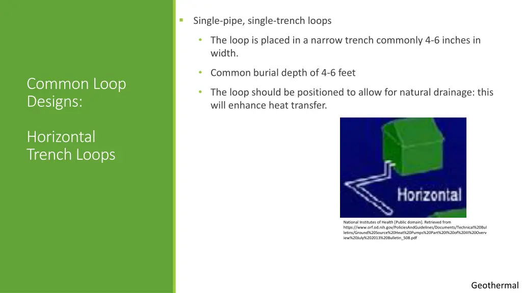 single pipe single trench loops