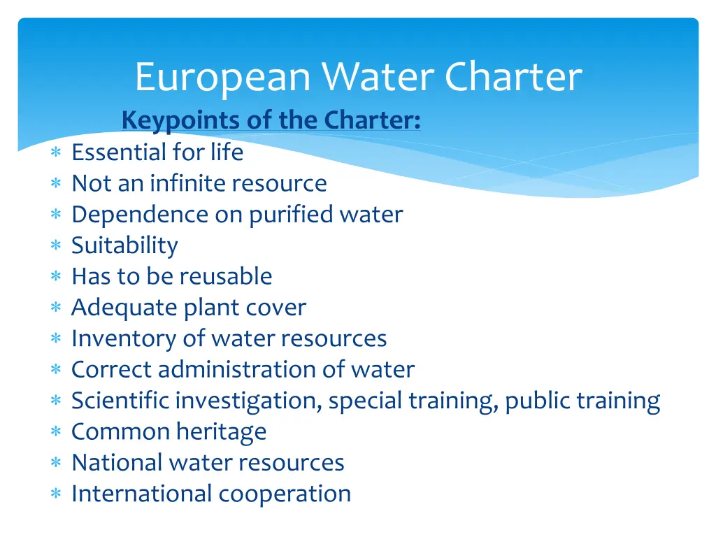 european water charter 1