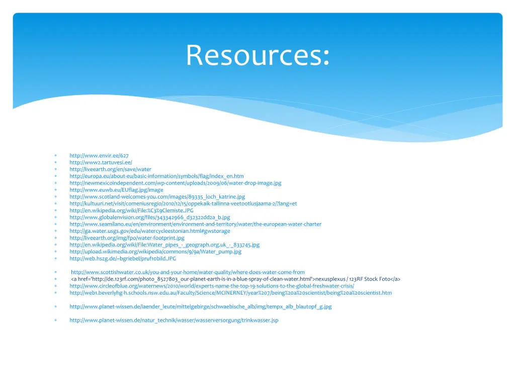 resources