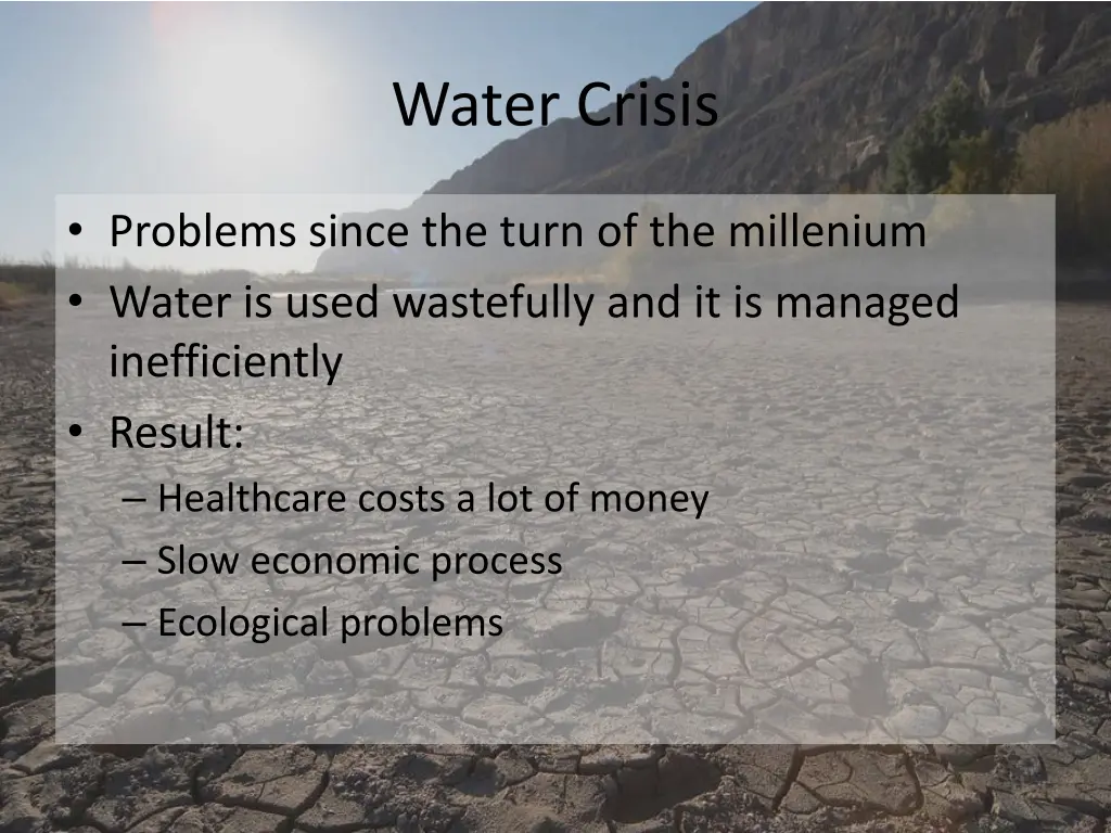 water crisis