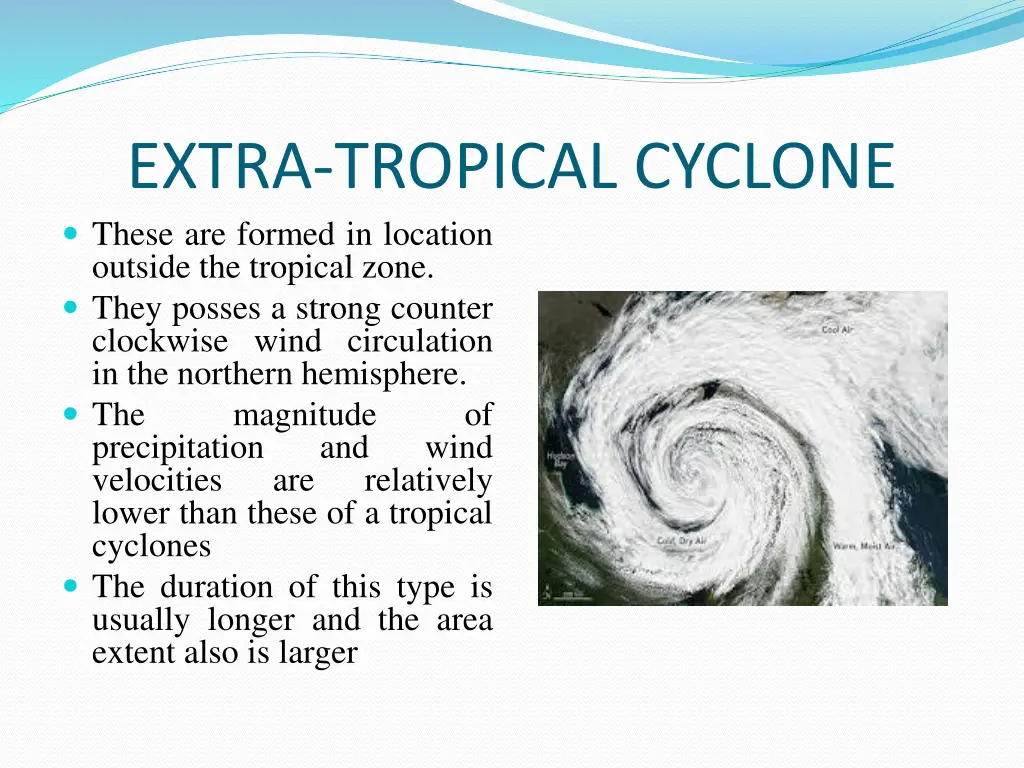 extra tropical cyclone these are formed