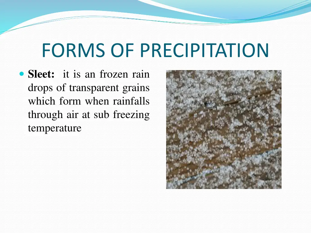 forms of precipitation sleet it is an frozen rain