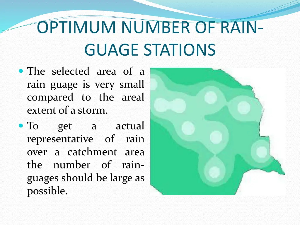 optimum number of rain guage stations