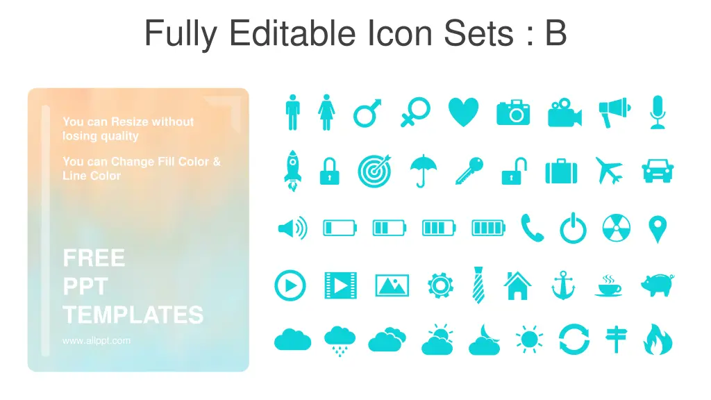 fully editable icon sets b