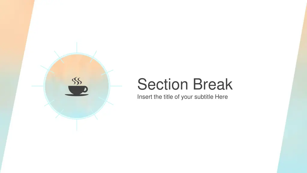 section break insert the title of your subtitle