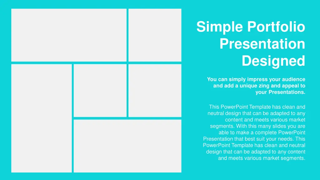 simple portfolio presentation designed