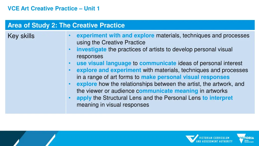 vce art creative practice unit 1 5