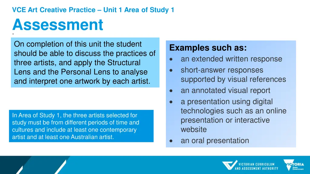 vce art creative practice unit 1 area of study 1 3