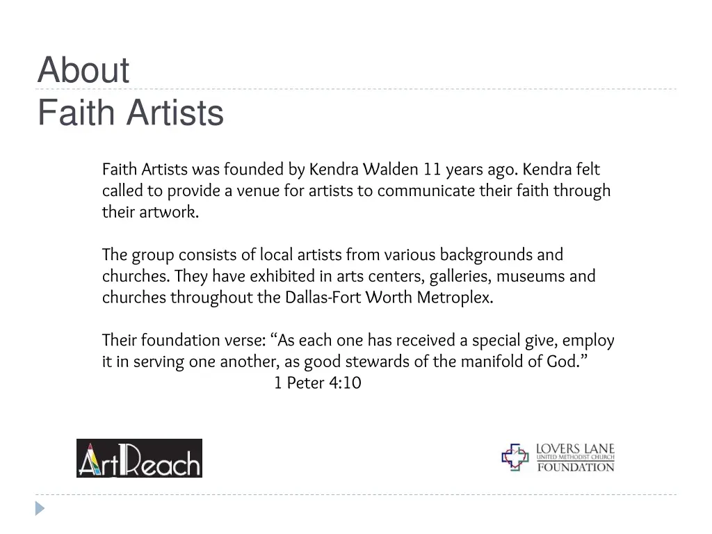 about faith artists