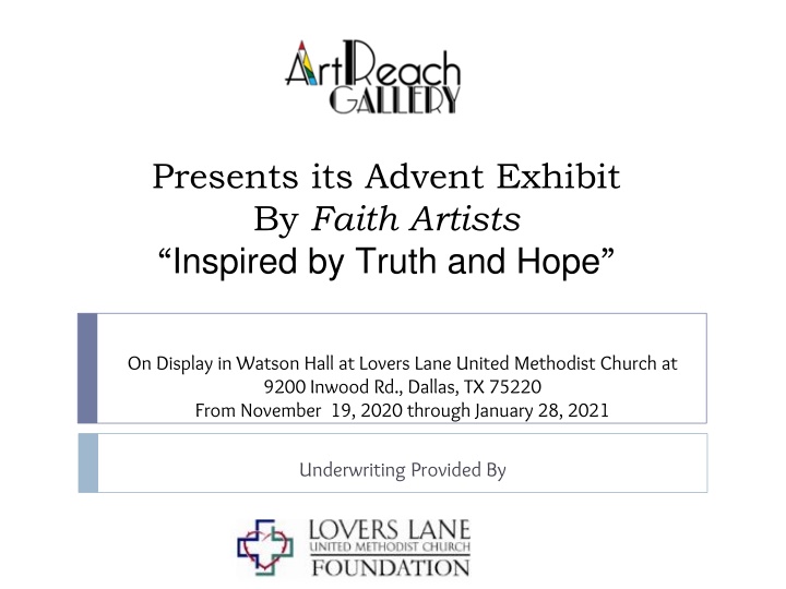 presents its advent exhibit by faith artists