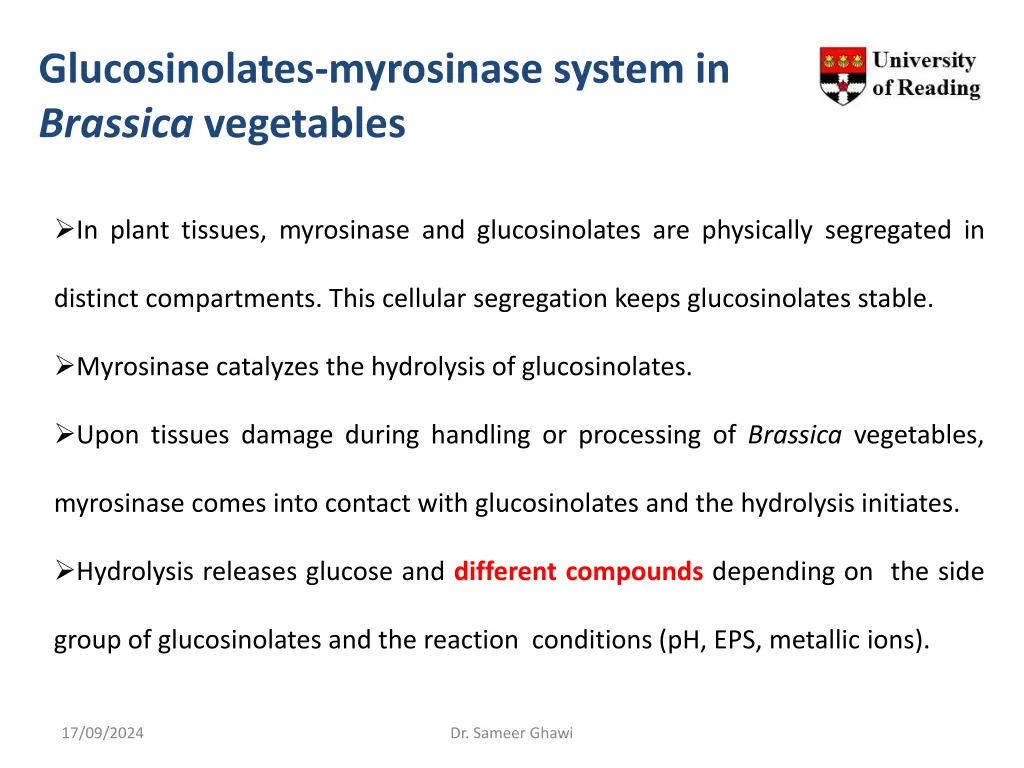 glucosinolates myrosinase system in brassica 1