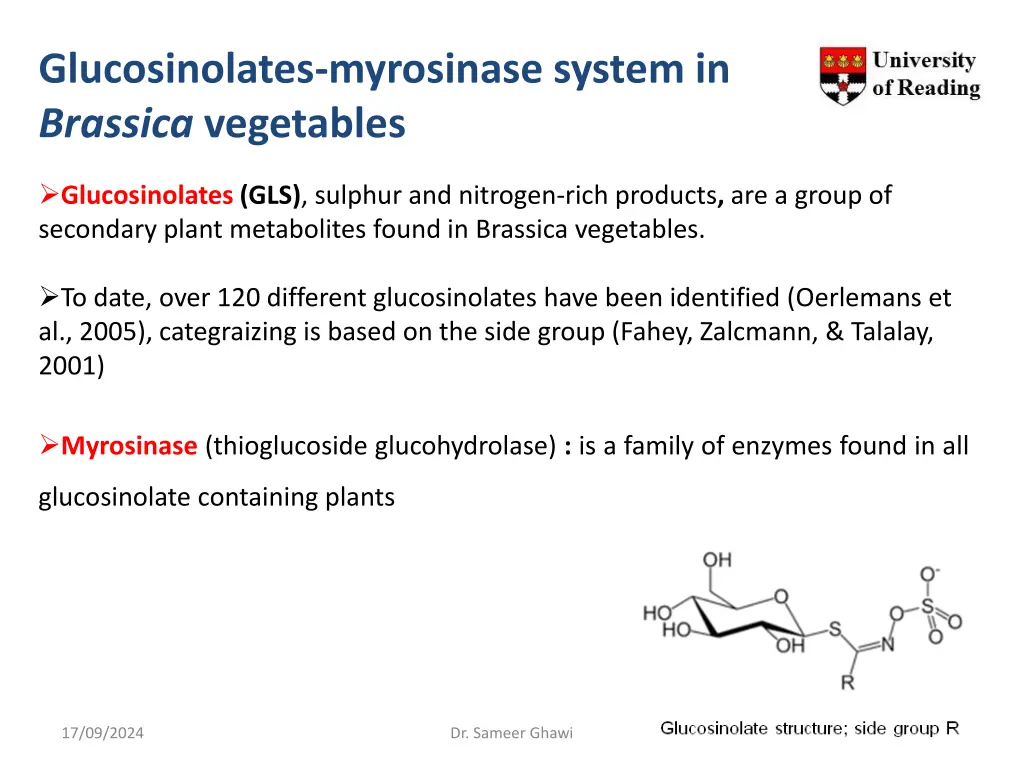 glucosinolates myrosinase system in brassica