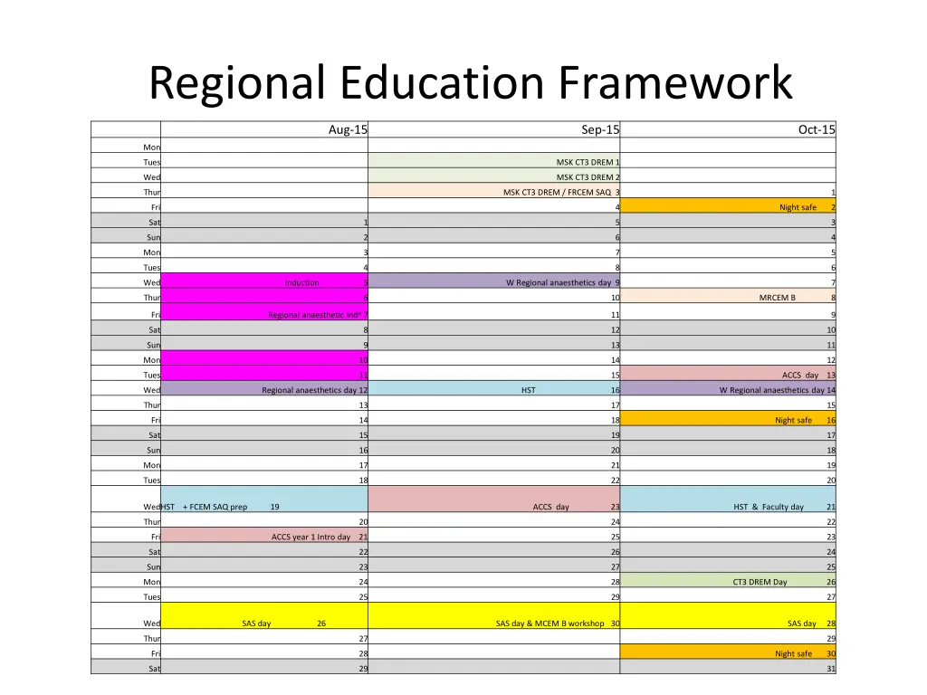 regional education framework