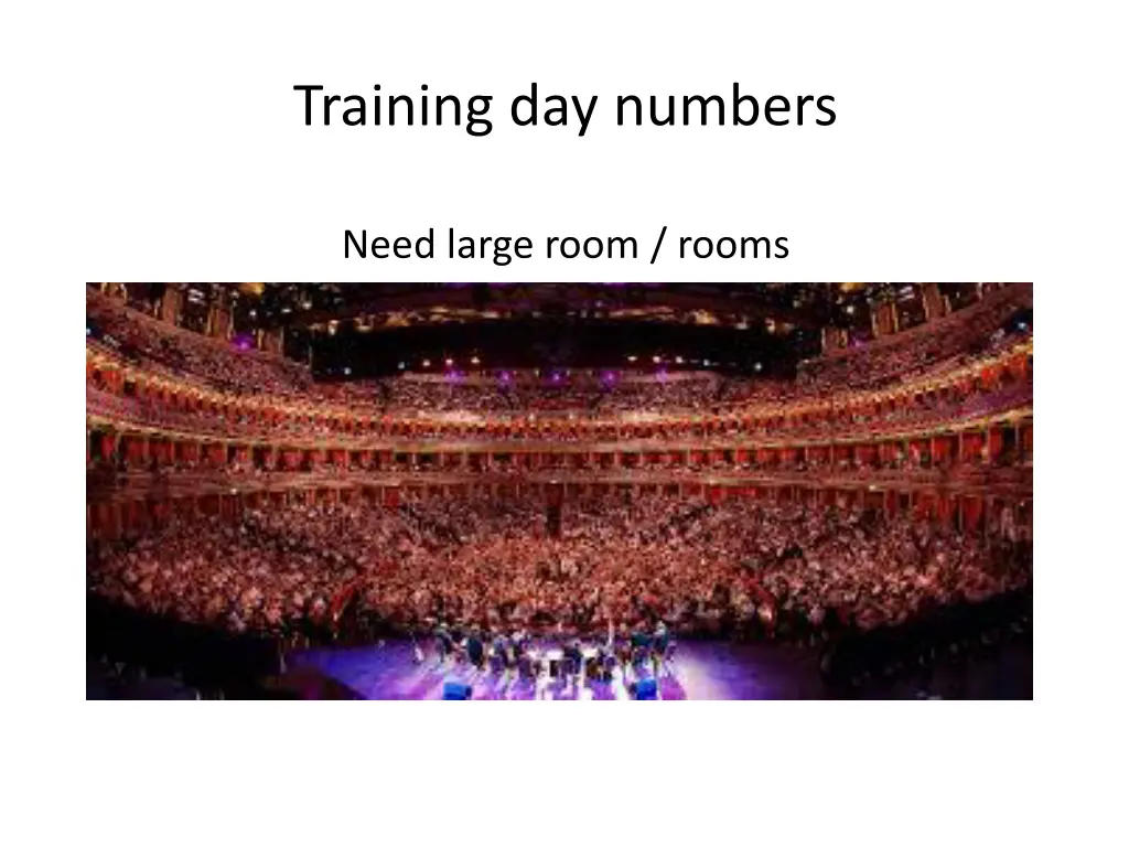 training day numbers