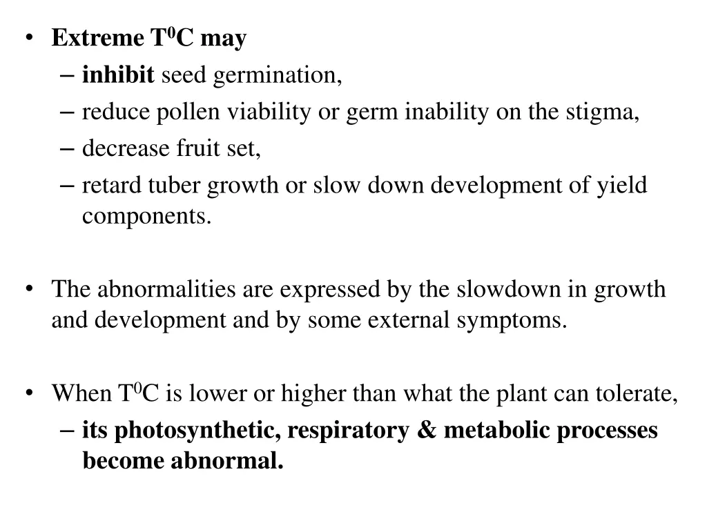 extreme t 0 c may inhibit seed germination reduce