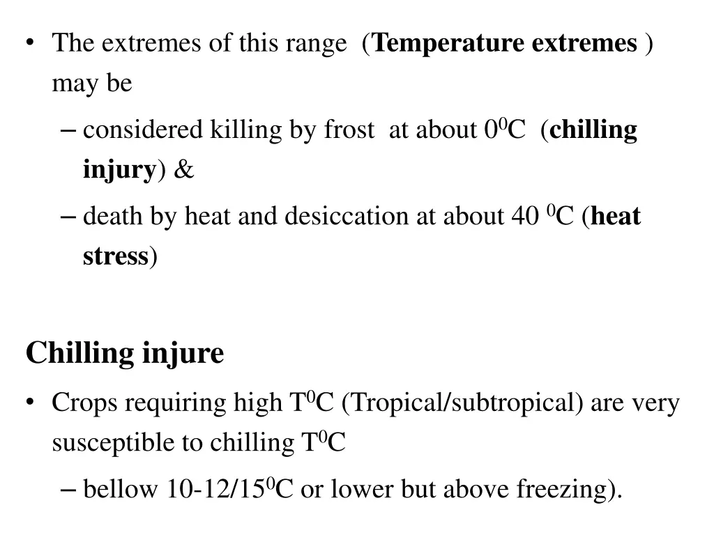 the extremes of this range temperature extremes