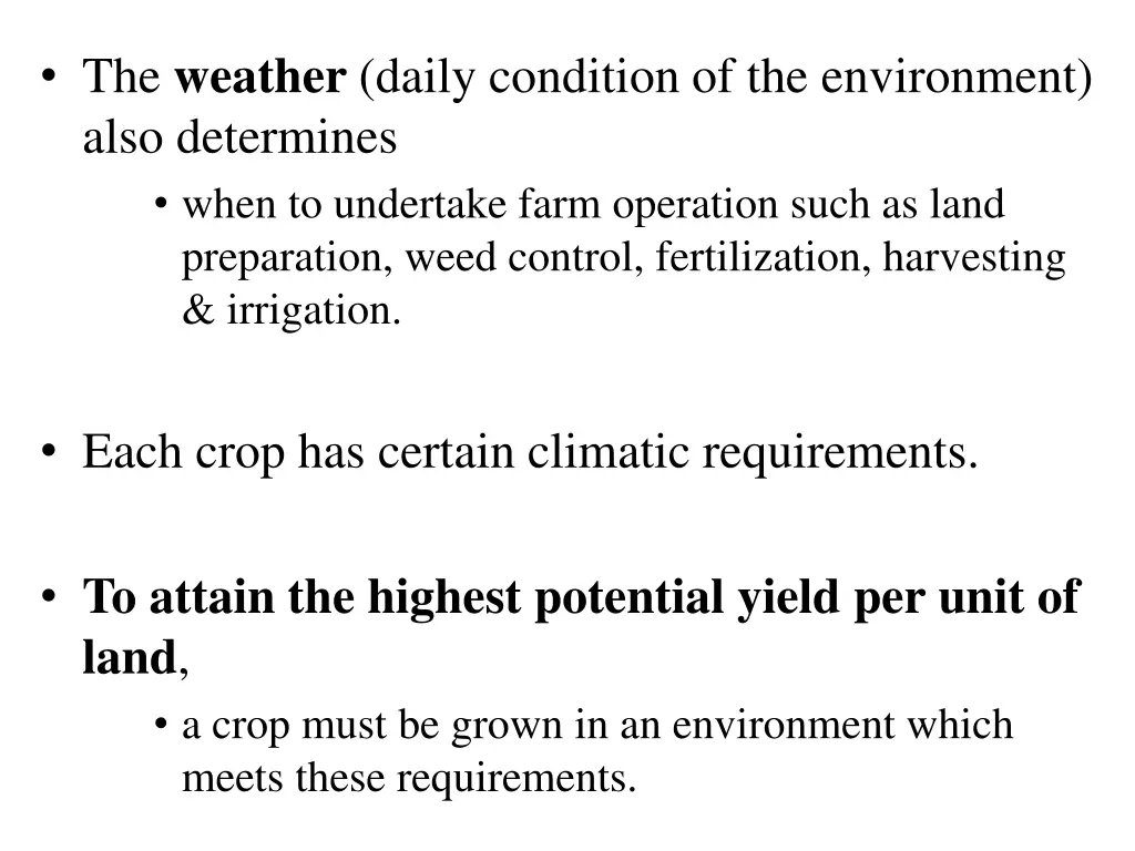 the weather daily condition of the environment