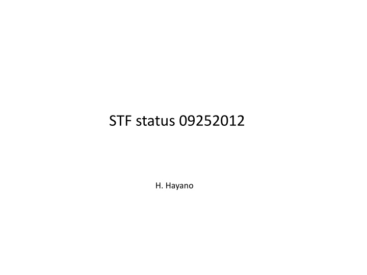 stf status 09252012